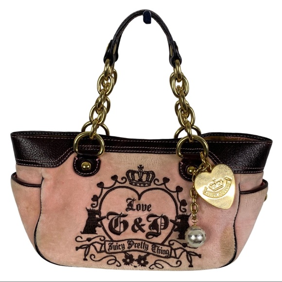 Juicy Couture Handbags - Juicy Couture Y2K vintage Mini Velvour Purse